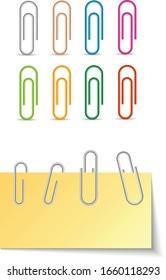 Colorful office clips in a vector file