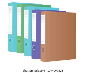 Colorful office folder. vector illustration.