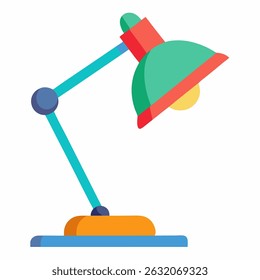 "Colorful Office Lamp Icon Isolated on White Background