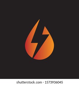 colorful Oil electric power logo design vector