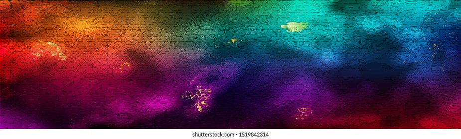 The colorful oil painting style abstract modern digital art texture background.  ( vector )  