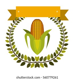 colorful olive crown and label with corn