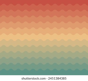 Colorful ombre, gradient summer background. Green, mint, lime, yellow, orange, red pattern. Vector illustration.