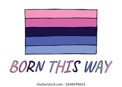 Bandeira do orgulho Omnisexual Cor Feliz Dia do Orgulho LGBTQ Comunidade do Orgulho Mês do Orgulho Vetor mão desenhada rabiscar para cartazes, adesivos, logotipo, cartões