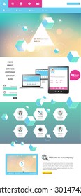 Colorful One Page Website Template