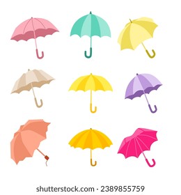 Colorful Opened Umbrella Vector Illustration