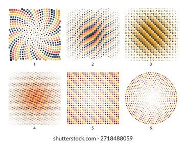 Ilusão óptica colorida padrões da grade fundos geométricos abstratos