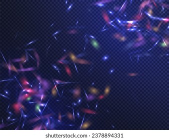 Las luces ópticas de arco iris coloridas iluminan las ramas de la lente de la lente de la lente sobre el fondo oscuro transparente. Refracción abstracta efecto de brillo sobre fondo negro. Fondo con luces de diamante, espectro de glamour