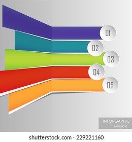 Colorful option banner template for web design