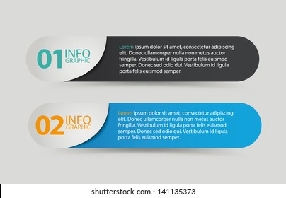 Colorful Option Buttons. Used for workflow layout, diagram, number options, web design.