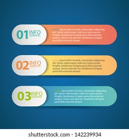Colorful option buttons. Used for workflow layout, diagram, number options, web design.