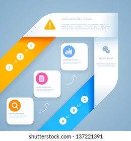 Colorful options banner template. Vector illustration. Eps 10.