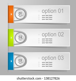 Colorful options banner template. Vector illustration