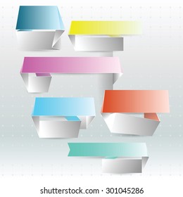 Colorful options banners template. Vector illustration.