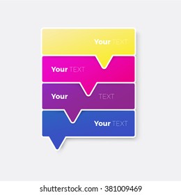 Colorful Options List Menu Elements Composition for Your Ranking