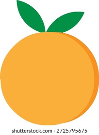 Farbiges Orangenfrucht-Symbol ohne Hintergrund, perfekt für Designs und Logos