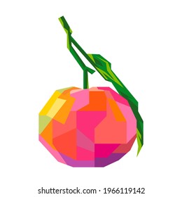 farbige Orangenfrucht, Vektorgrafik-Design