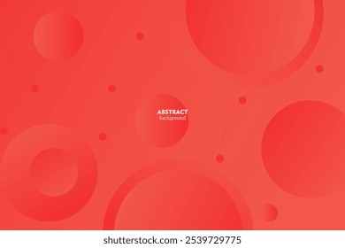 Farbiger, orangefarbener, abstrakter 3D-Hintergrund mit dynamischem Kreis- und Linienmuster. Farbiger orangefarbener Farbverlauf-Hintergrund. EPS10