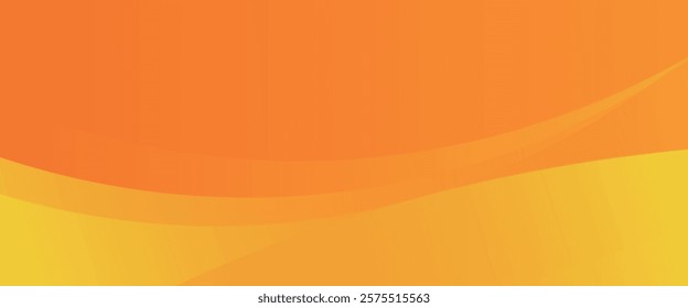 Colorful Orange Wave Background Design, Flowing Orange Stylish Background Template Vector