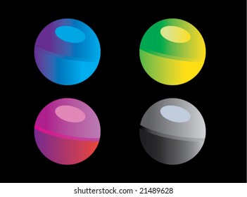 Colorful orbs. Vector.