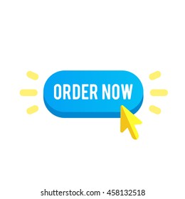 Colorful order now button. Design elements for mobile and web applications. Order now button in stylish colors for your web shop. Order now button vector illustration. Order now button eps10. 