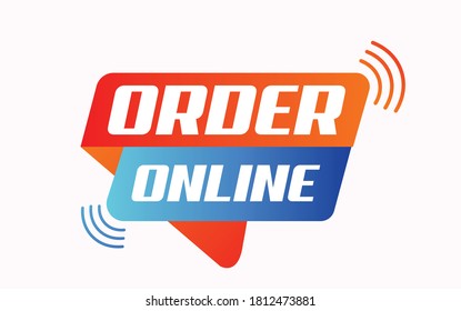 Colorful Order Online button.Order Online button vector illustration eps10