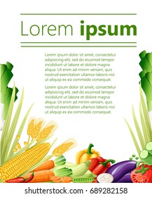Colorful organic design concept with two collections of fresh vegetables and fruits in realistic style vector illustration Web site page and mobile app design Detailed vegetarian food sketch.