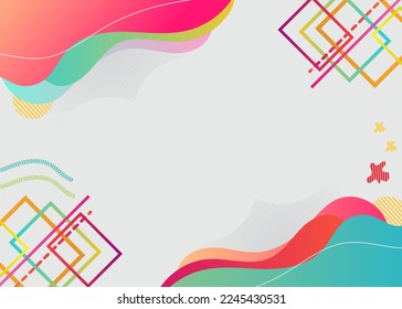 Colorful Organic Geometric Shapes Element Abstract Background Vector