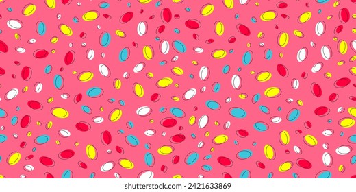 Colorful organic shapes pattern, Design for fabric prints, tile pattern, wallpaper