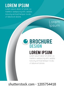 Colorful organic swirl vector brochure, flyer, magazine cover & poster template