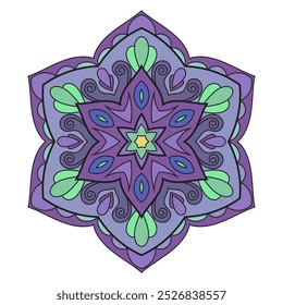 Colorful oriental mandala. Indian pattern for wedding decoration.