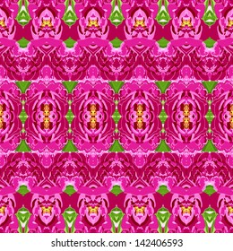 Colorful oriental pattern, seamless floral wallpaper