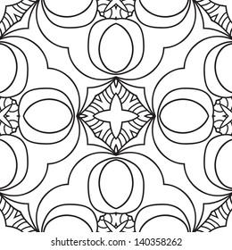 Colorful oriental pattern, seamless geometric wallpaper
