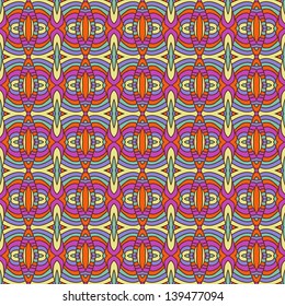 Colorful oriental pattern, seamless wallpaper