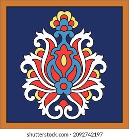Colorful oriental tile vector texture. Easy to edit and change a few global colors by swatch window.