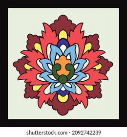 Colorful oriental tile vector texture. Easy to edit and change a few global colors by swatch window.