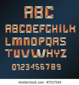 Colorful origami alphabet and numbers