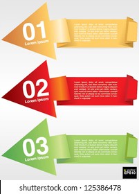 Colorful origami banner template vector.EPS10