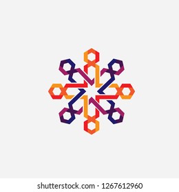 Colorful origami design