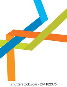Colorful origami folded lines background design for brochure brochure or flyer