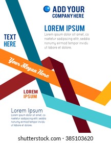 Colorful origami folded lines background design for brochure brochure or flyer