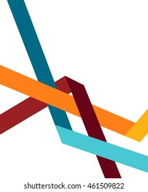 Colorful origami folded lines background design for brochure brochure or flyer