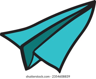 colorful origami paper plane icon	