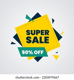  colorful origami sale banner vector