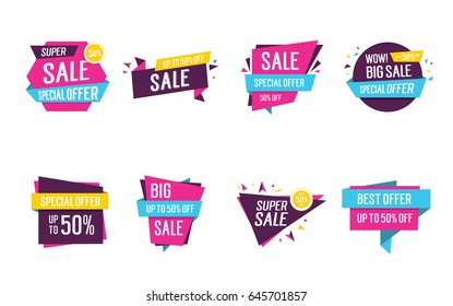 Colorful origami sale lettering set