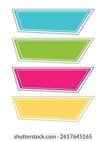 Colorful origami vector banners set design web template