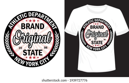 Colorful original and awesome New York city typography vector t-shirt illustration