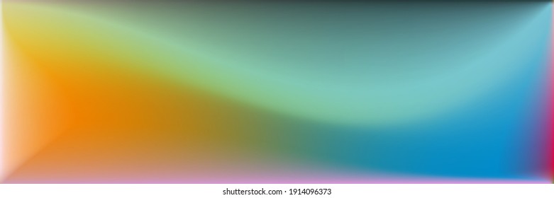 Colorful Original Background. Multicolor Rainbow Wavy Gradient Mesh. Color Natural Vibrant Blurred Texture Illustration. Water Dark Blank Wavy Gradient Mesh. Vivid Bright Horizontal Lines Backdrop.