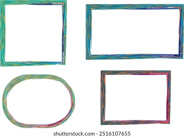colorful original frames, brush borders