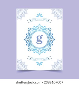 colorful ornament greeting card vector template